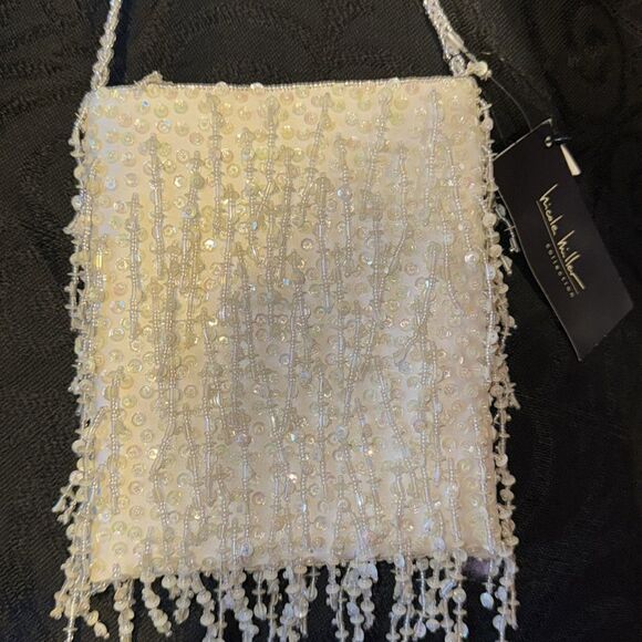 NICOLE MILLER CHARLESTON BEADED BAG  IN IVORY - Picture 5 of 7